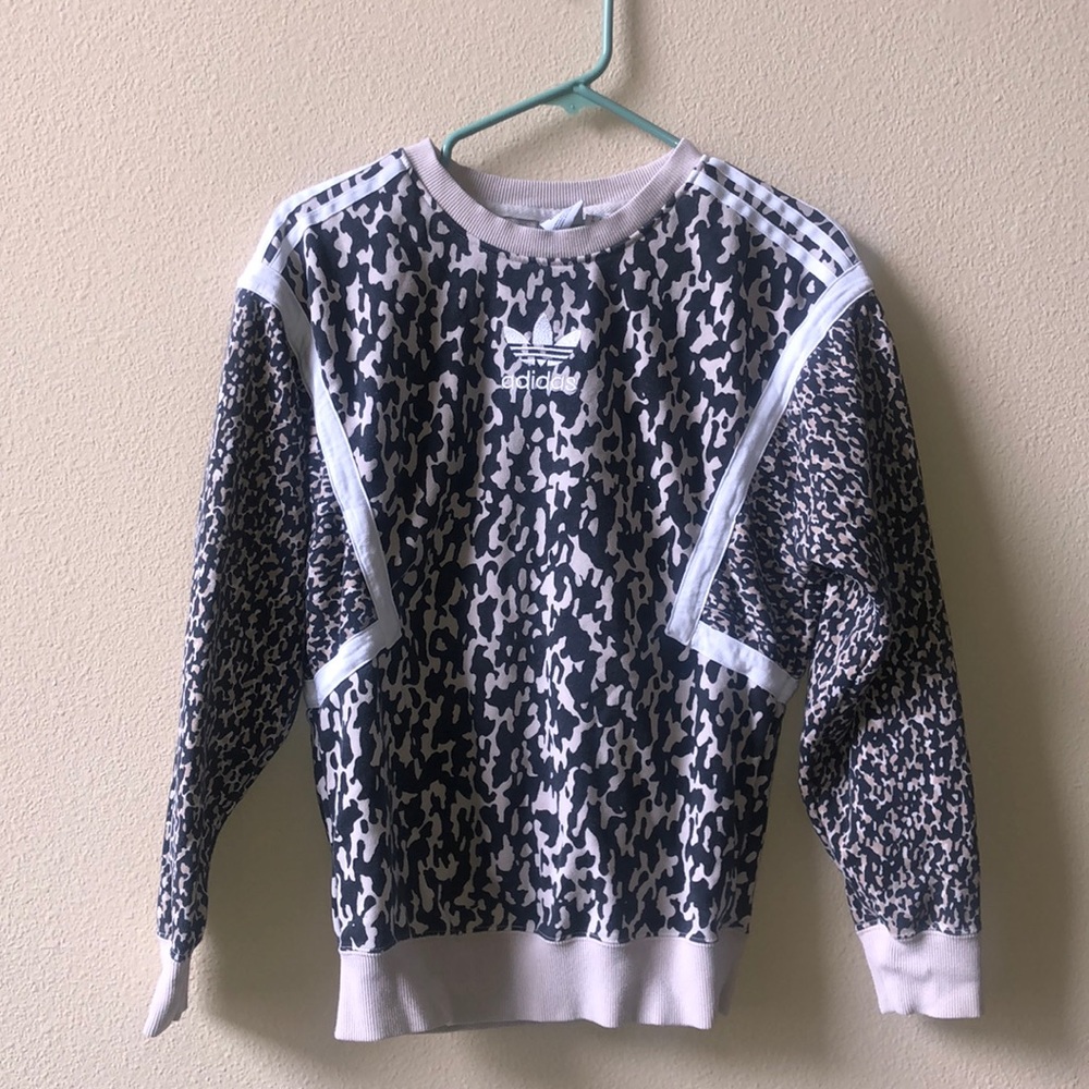 Leopard print Adidas sweater